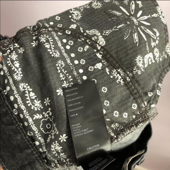 Free People Makai Black High Rise Distressed Short - Picture 7 of 9